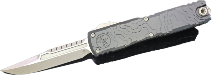 Microtech Microtech Ultratech Gen IV Interceptor Signature Series Topographic Deep Engraved Apocalyptic Standard (11174-TP10APS)