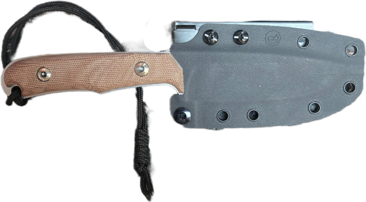 Chris Reeve Knives Chris Reeve Natural Canvas Micarta Backpacker Drop Point (BPR-1001)