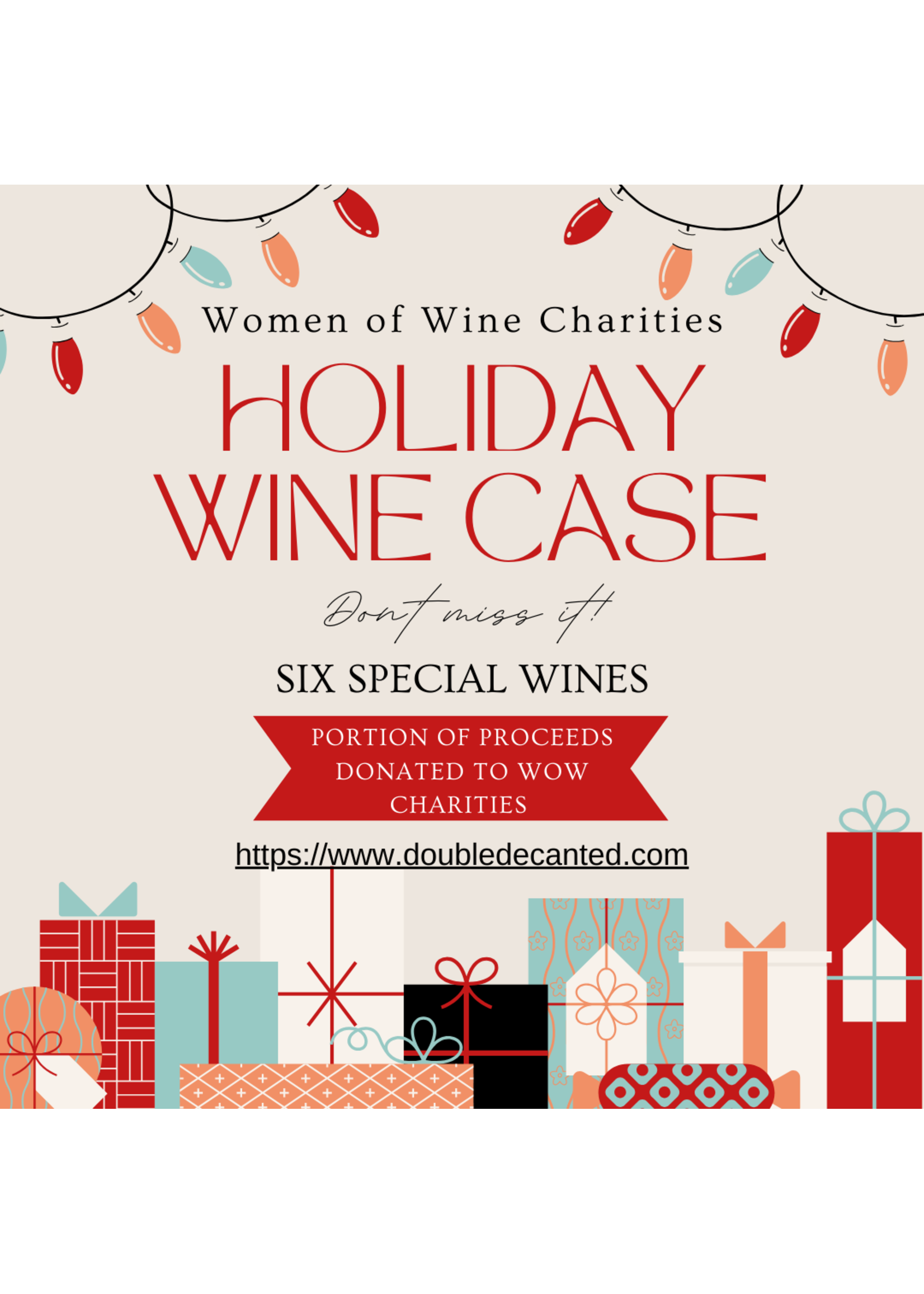 WOW Charities Special Holiday Wine 6-pack