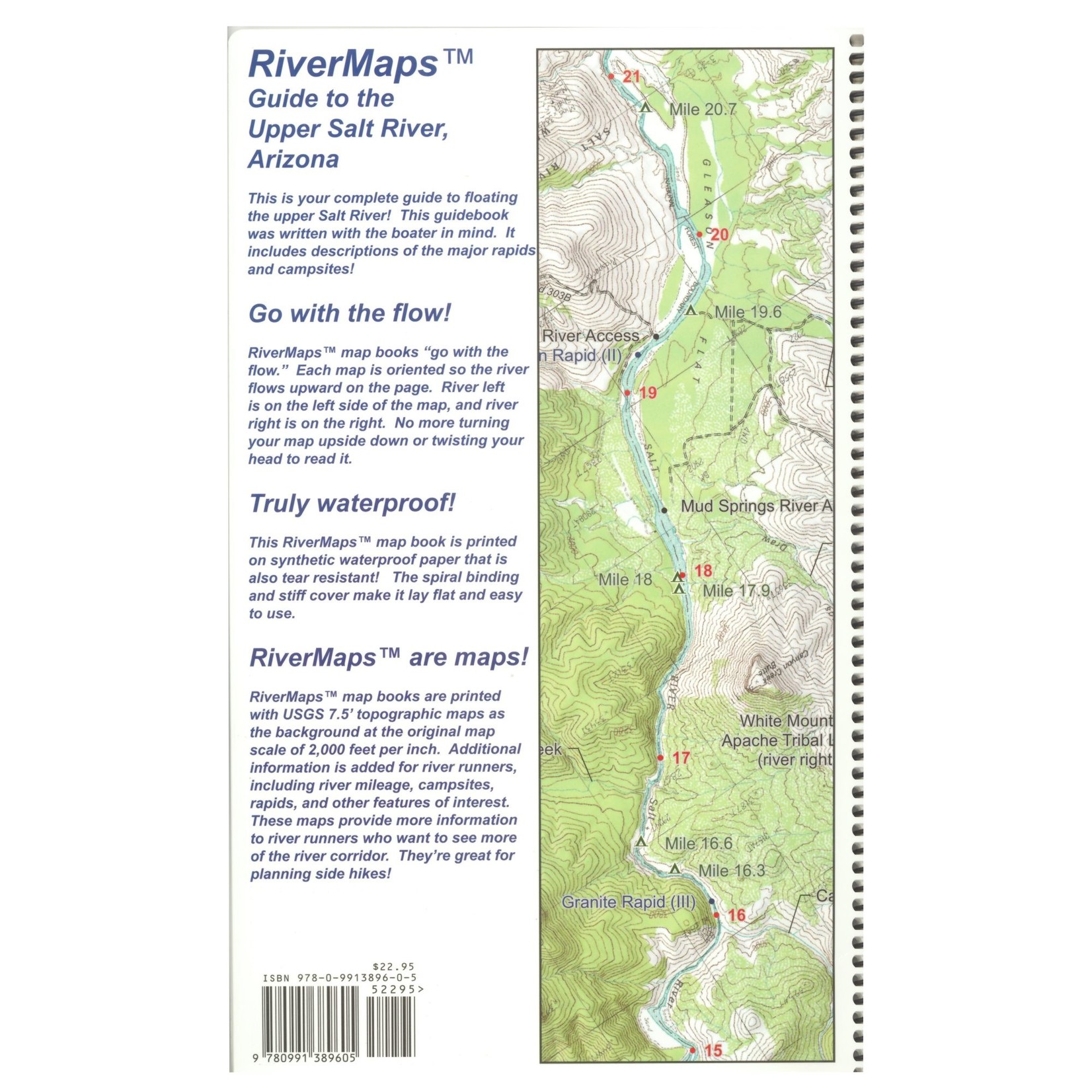 Rivermaps RiverMaps Upper Salt River Arizona Guide Book