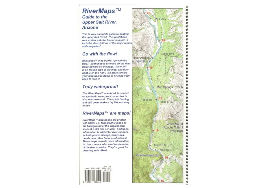RiverMaps Upper Salt River Arizona Guide Book
