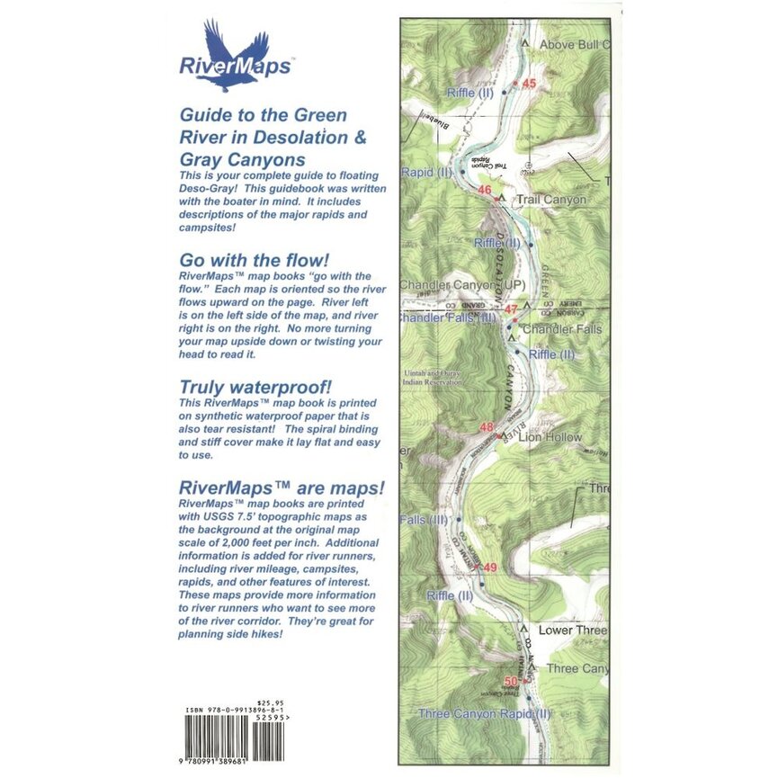 RiverMaps Green River in Desolation & Gray Canyons Guide Book
