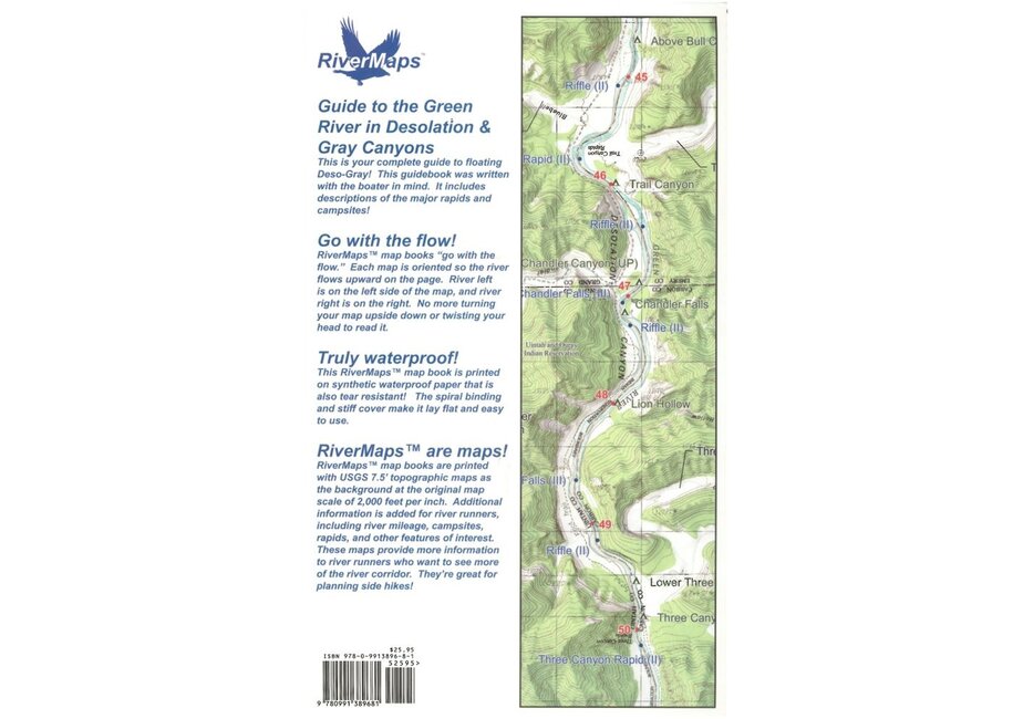 RiverMaps Green River in Desolation & Gray Canyons Guide Book