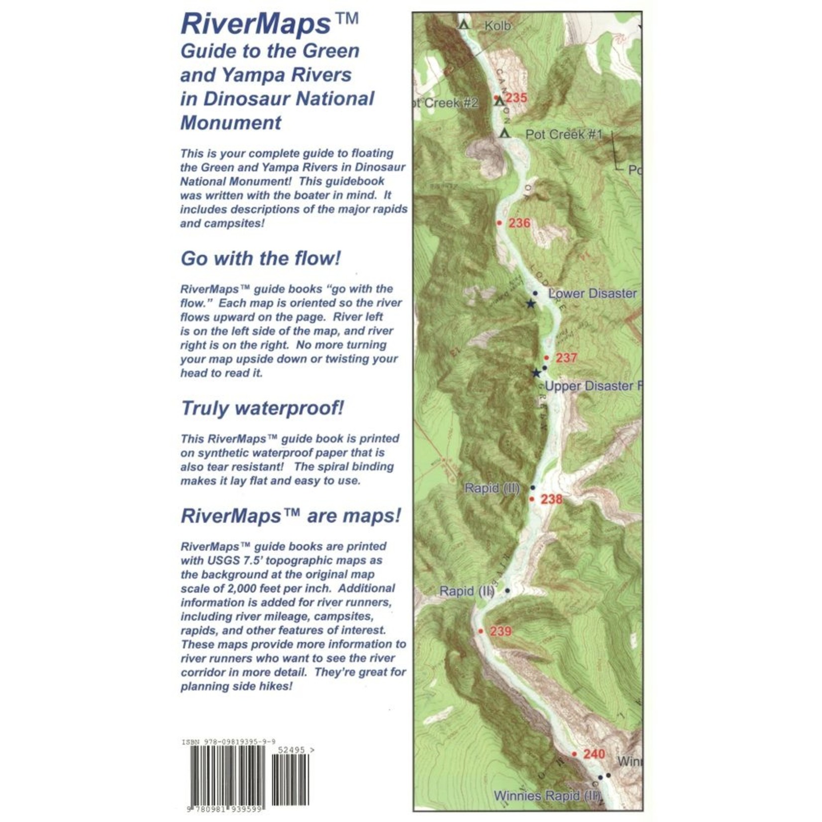 Rivermaps RiverMaps Green & Yampa in Dinosaur National Monument Guide Book