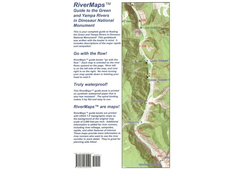 RiverMaps Green & Yampa in Dinosaur National Monument Guide Book