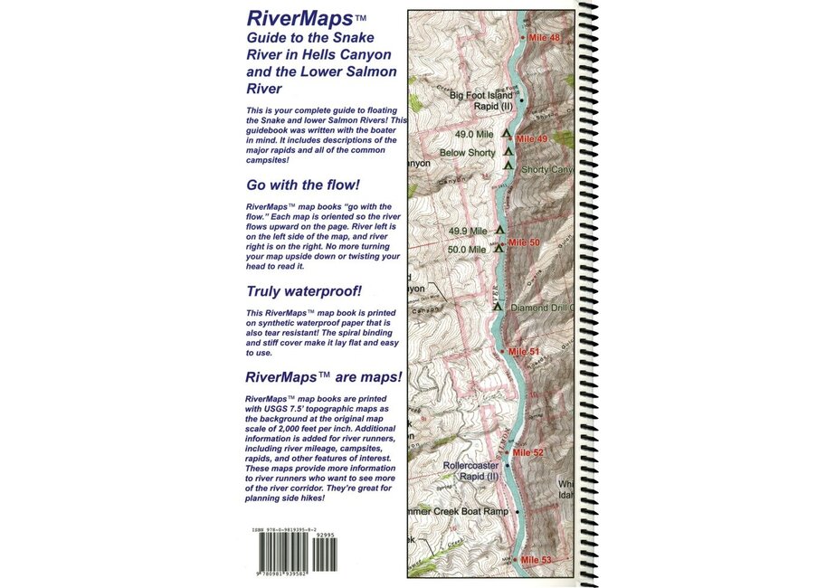 RiverMaps Guide to the Snake River in Hells Canyon and the Lower Salmon River