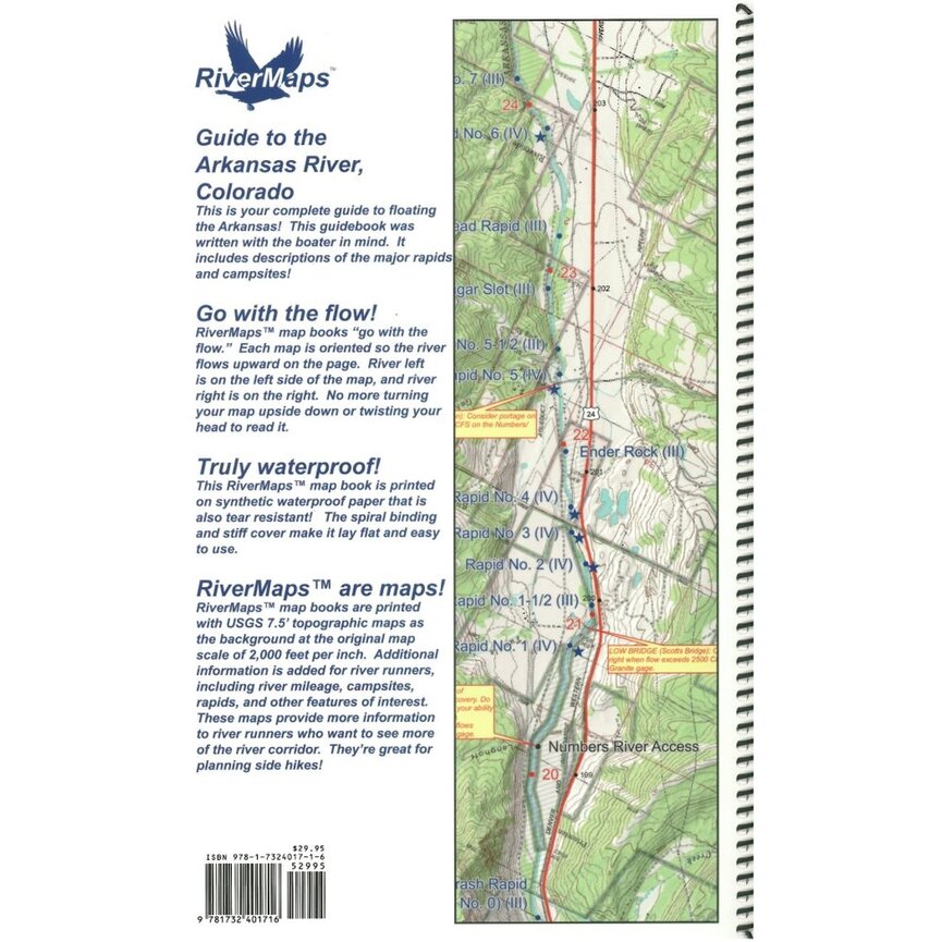 RiverMaps Arkansas River Colorado Guide Book