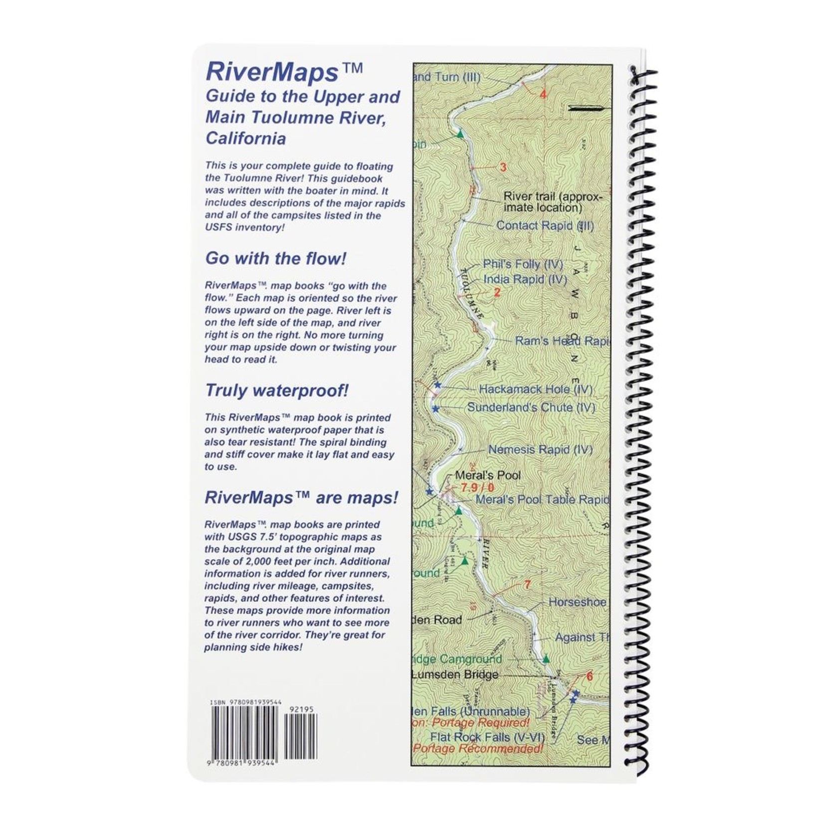 Rivermaps RiverMaps Cherry Creek & Tuolomne River Guide Book
