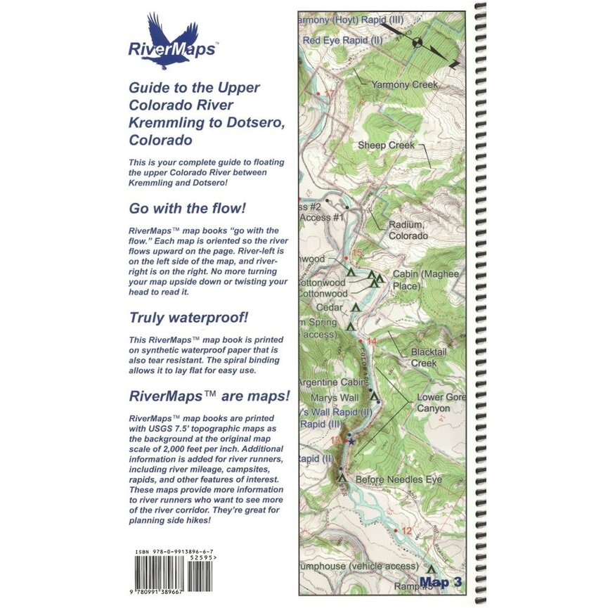 RiverMaps Upper Colorado  2nd Edition River Guide Book