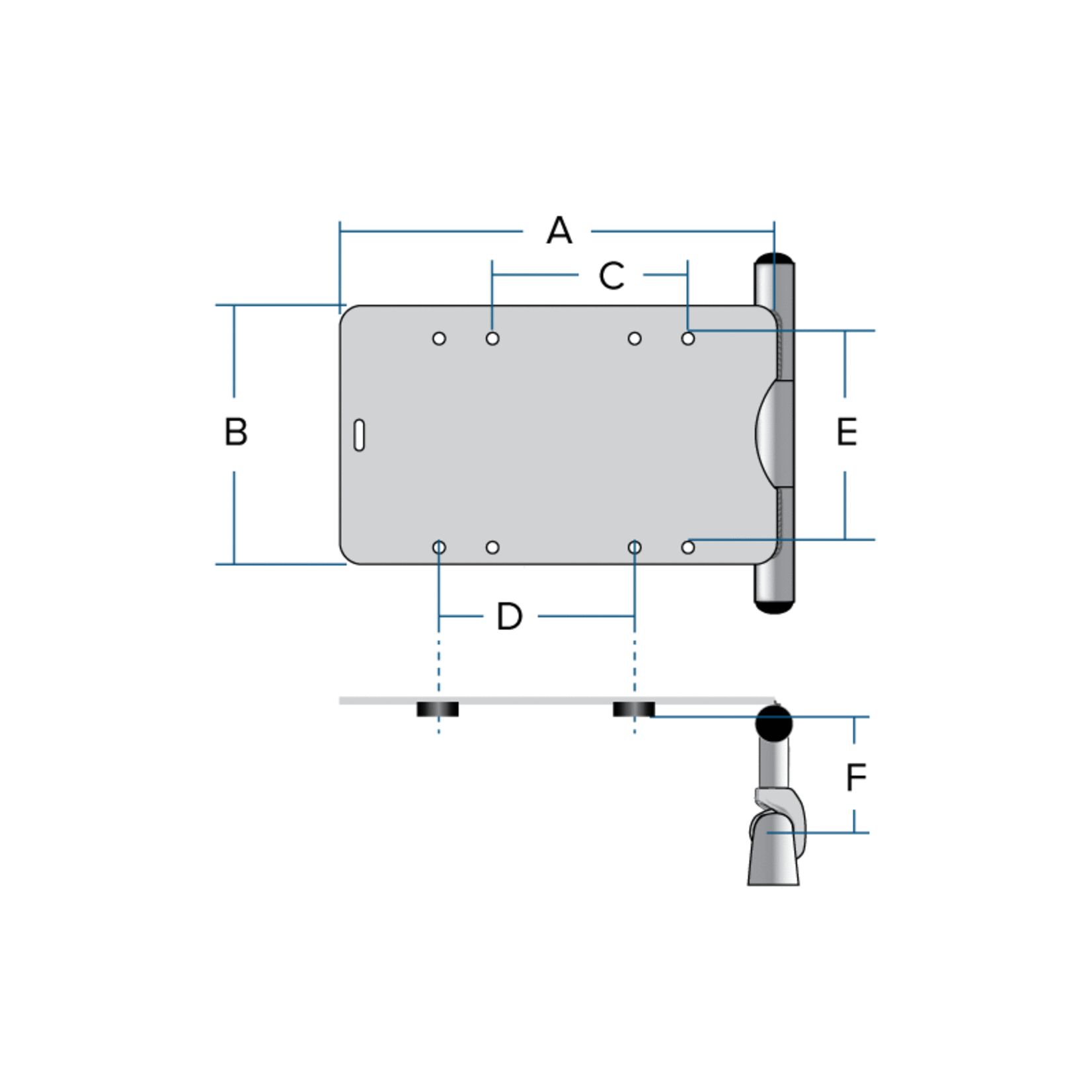 NRS High Back Padded Drain Hole Seat