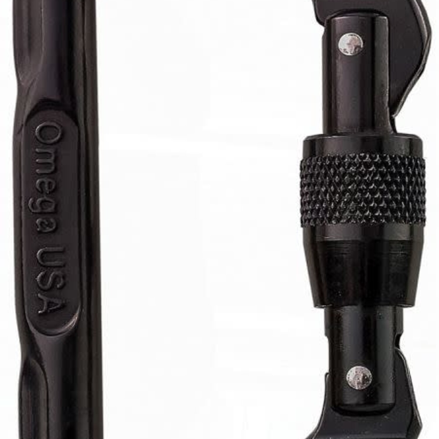 Omega Standard Locking D Carabiner Black Utah Whitewater Gear