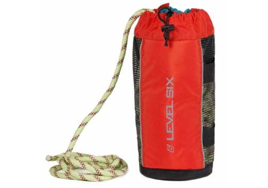 Level Six Quickthrow Pro - 3/8 static polypropylene floating rope - Orange