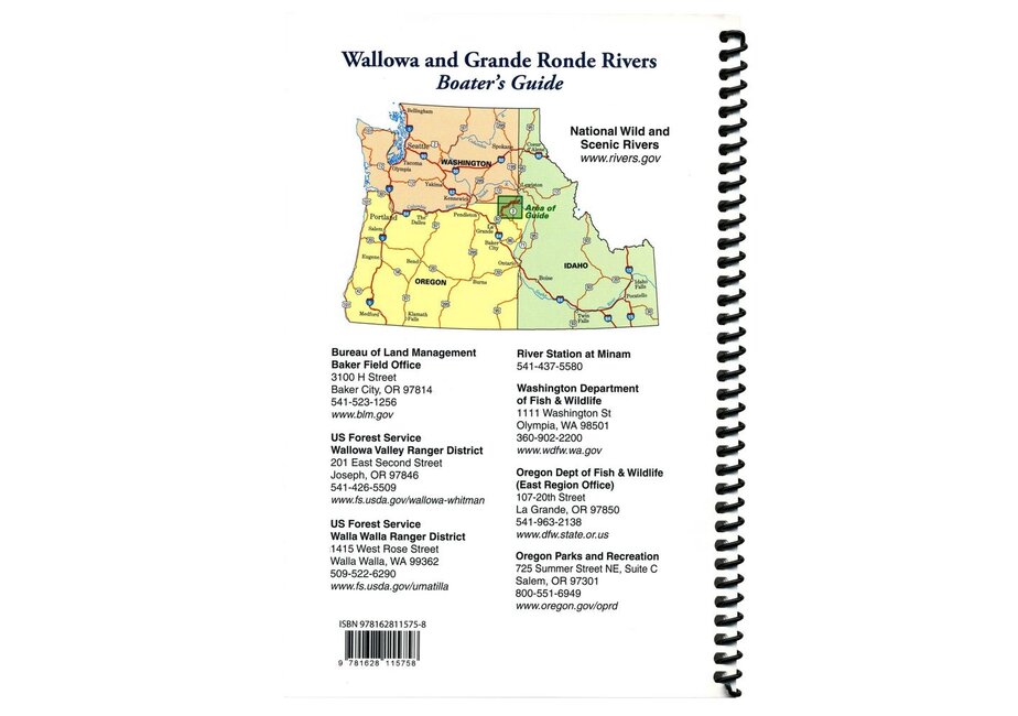 Wallowa & Grande Ronde Rivers Boater's Guide Book