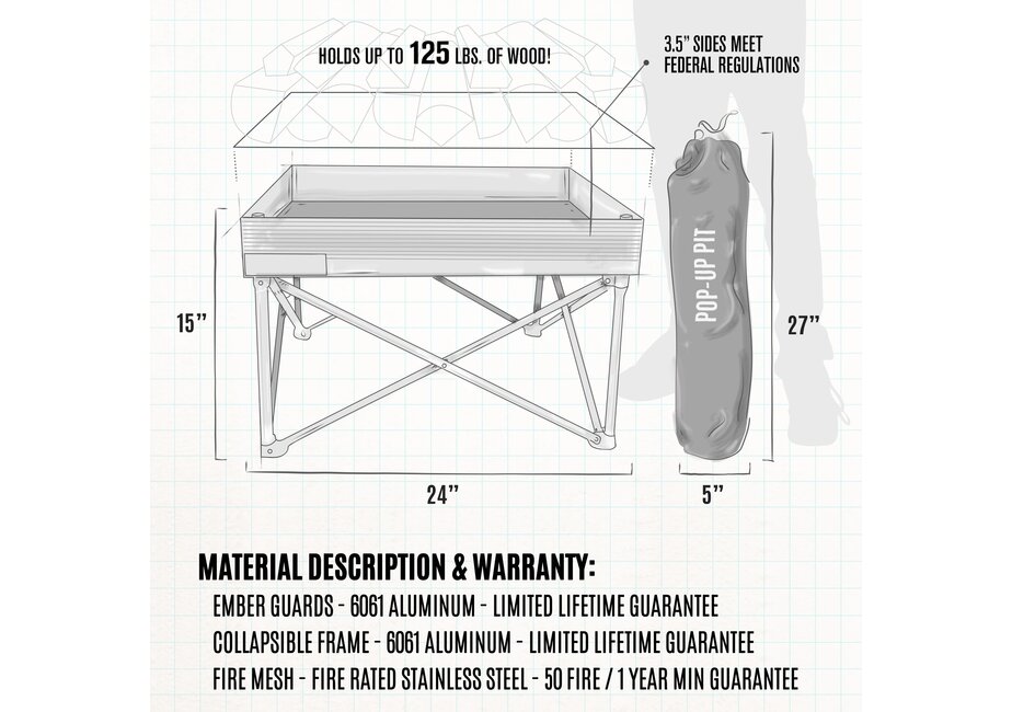 Fireside Outdoor Pop-Up Pit