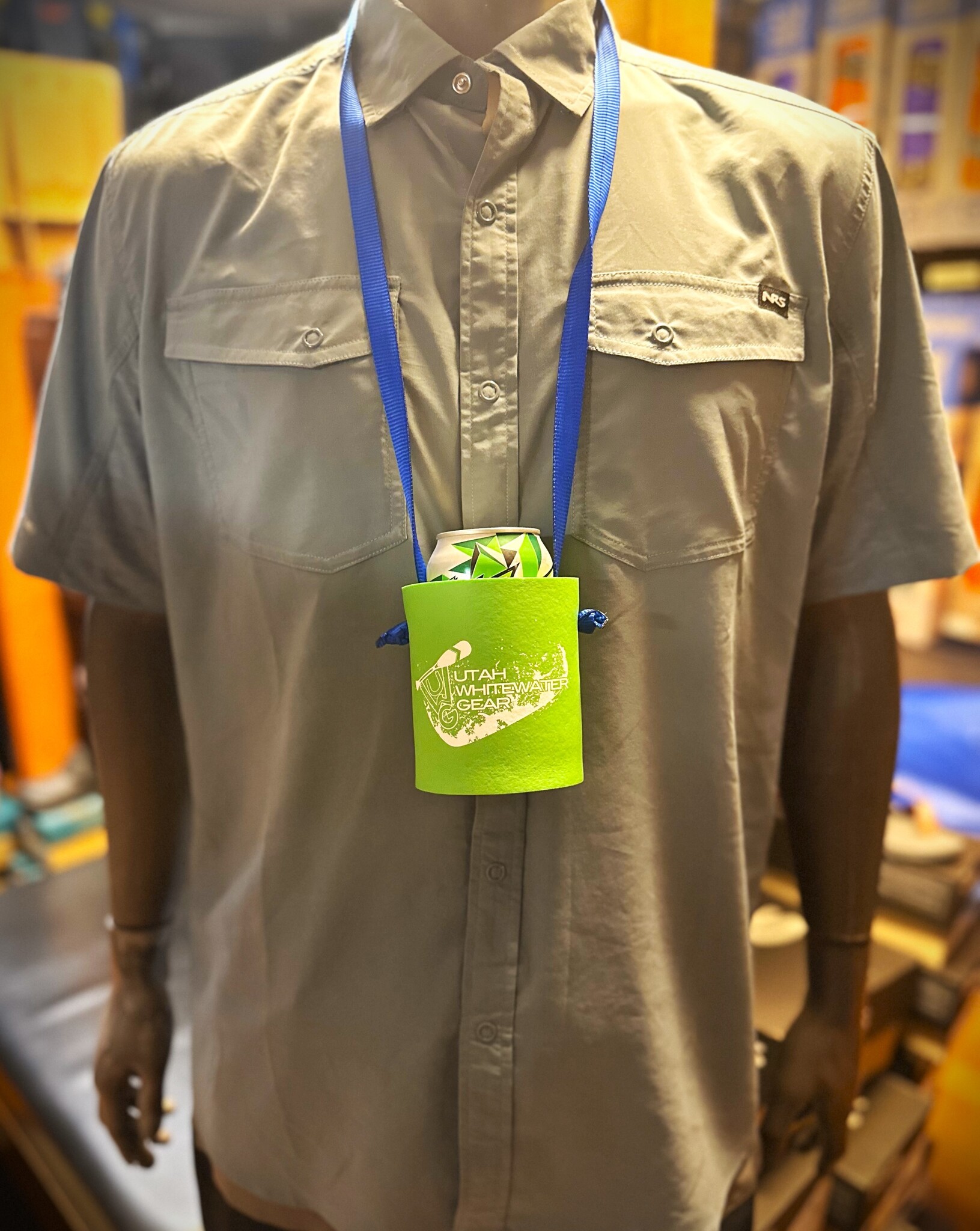 UWG Koozie w/NeckStrap Utah Whitewater Gear