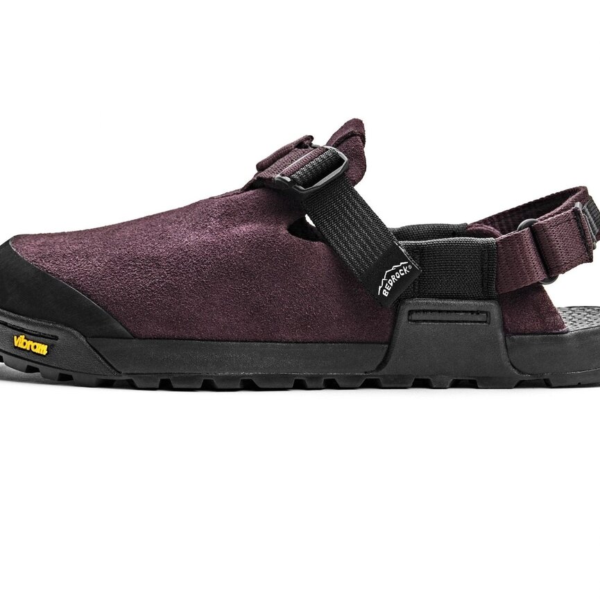 Bedrock Mountain Clog - Leather Suede (Deep Plum)
