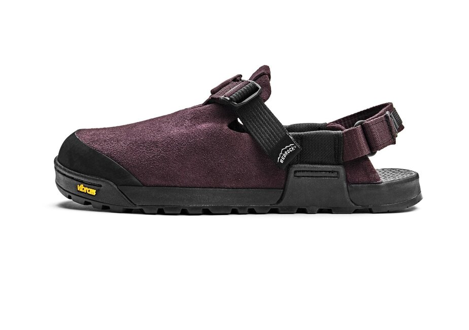 Bedrock Mountain Clog - Leather Suede (Deep Plum)