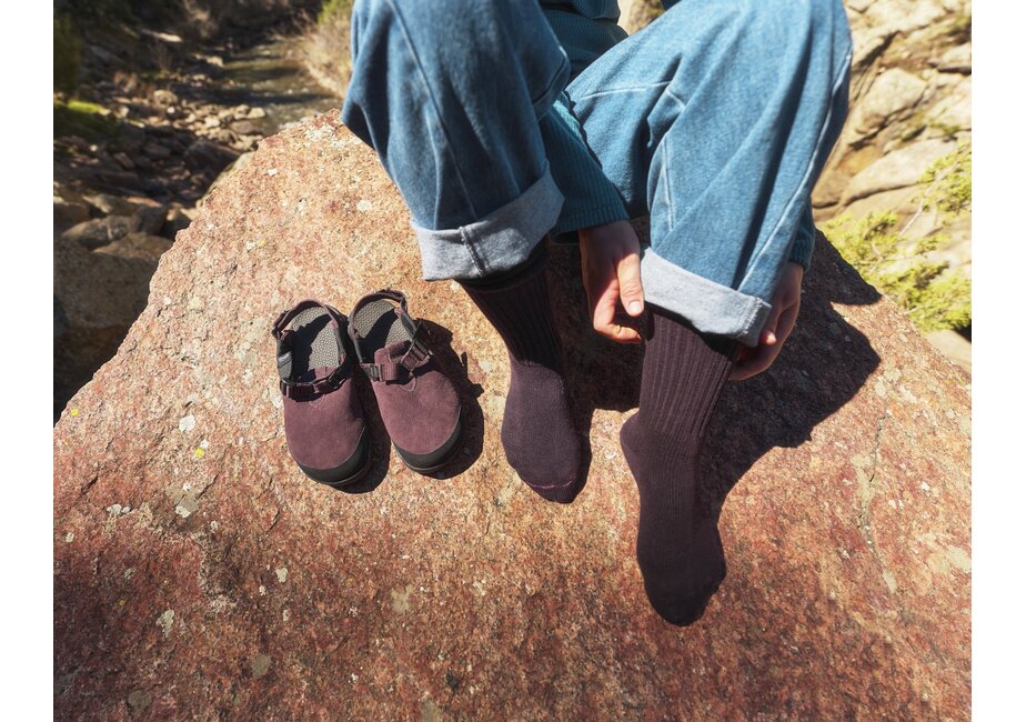 Bedrock Mountain Clog - Leather Suede (Deep Plum)