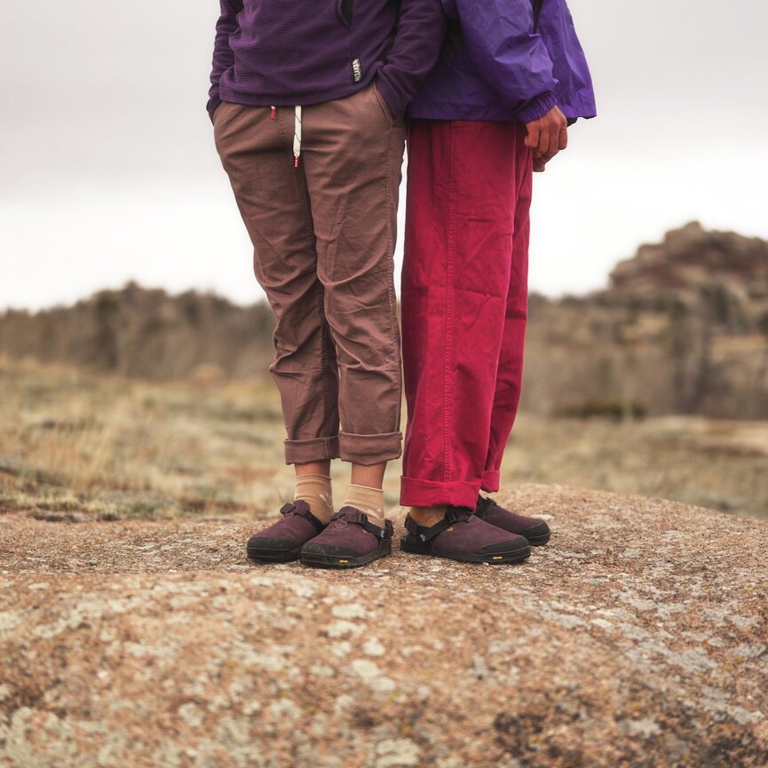 Bedrock Mountain Clog - Leather Suede (Deep Plum)