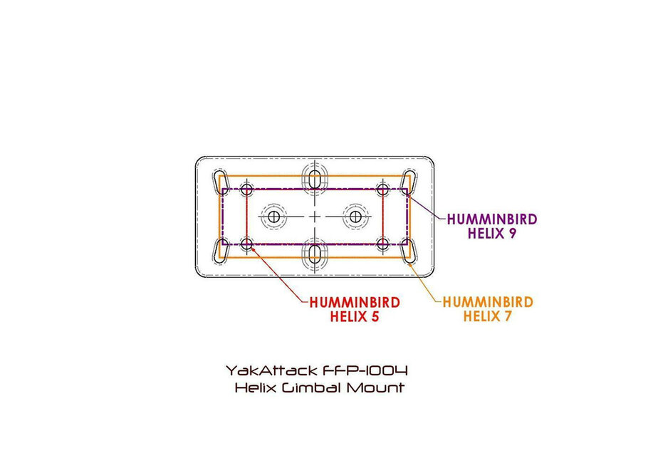 YakAttack Humminbird Helix® Fish Finder Mount with Track Mounted LockNLoad™ Mounting System