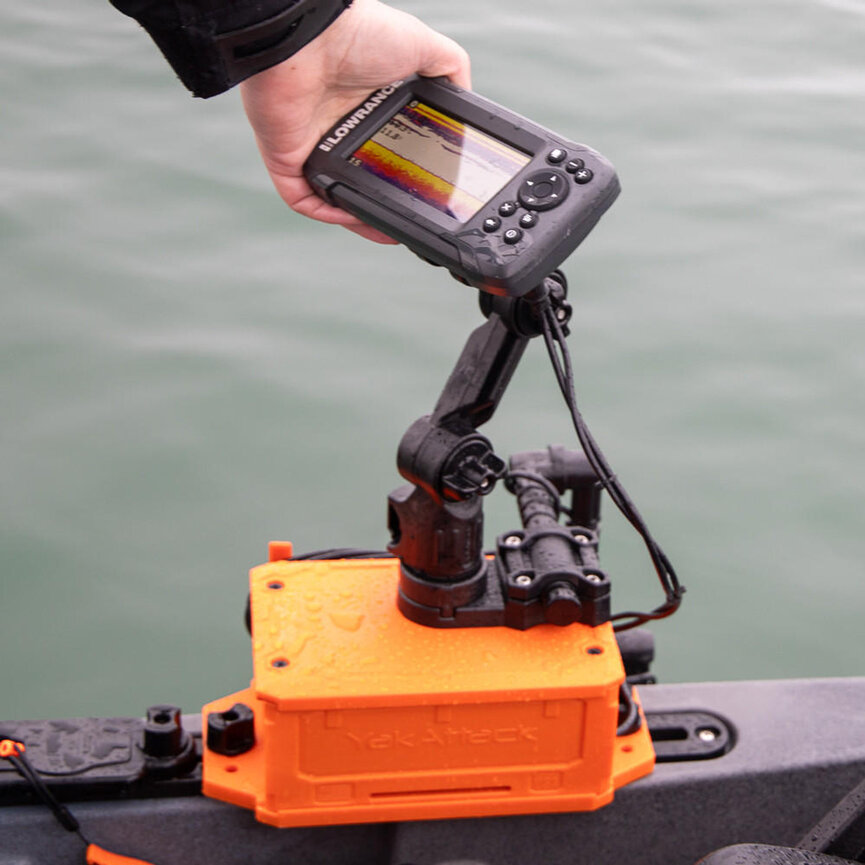 YakAttack Lowrance® Hook2 Fish Finder Mount with Track Mounted LockNLoad™ Mounting System