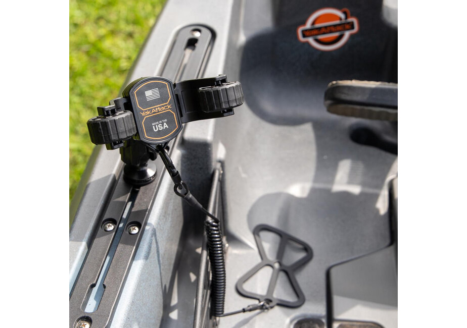 YakAttack RotoGrip Phone Holder with 1" Screwball Track Mount
