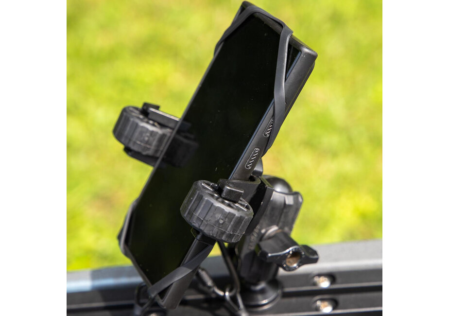 YakAttack RotoGrip Phone Holder with 1" Screwball Track Mount