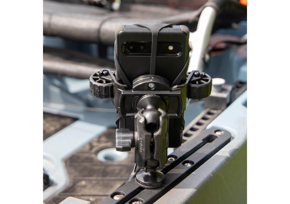 YakAttack RotoGrip Phone Holder with 1" Screwball Track Mount