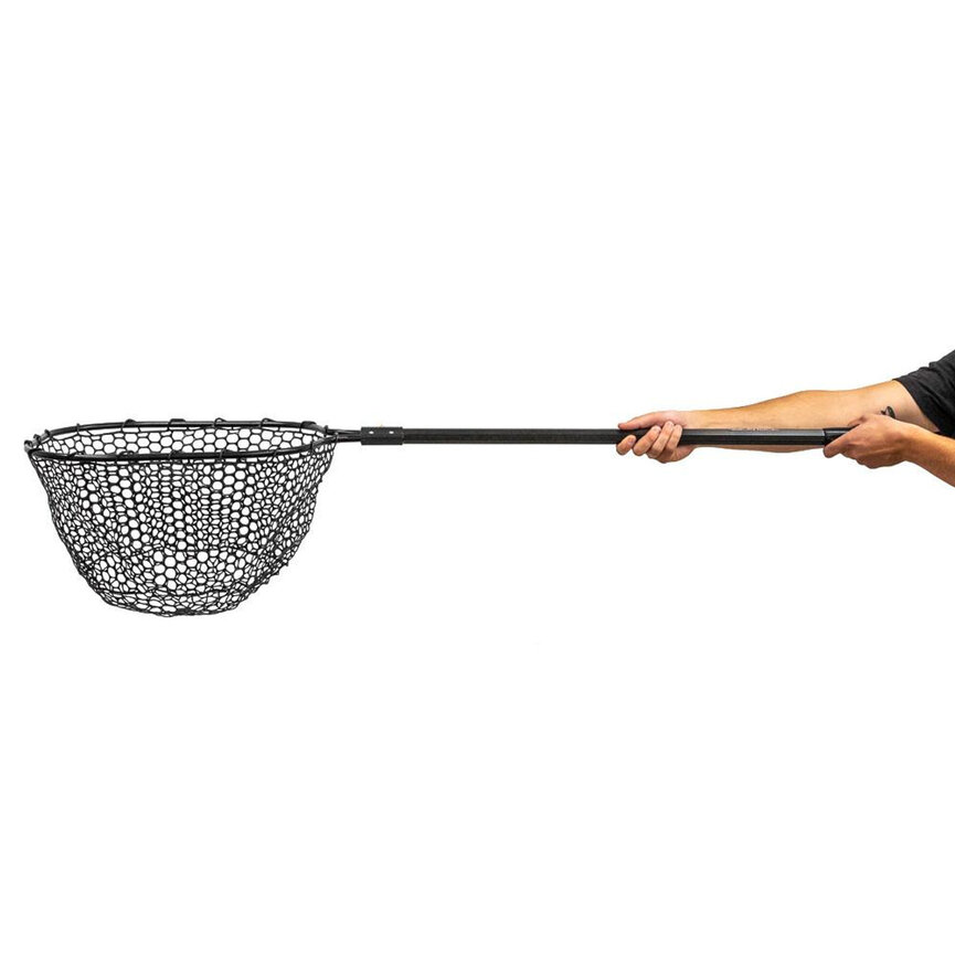 YakAttack 16” x 19” Landing Net with 35.5” Long Telescoping Handle and Rubber Netting