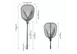 YakAttack 16” x 19” Landing Net with 35.5” Long Telescoping Handle and Rubber Netting