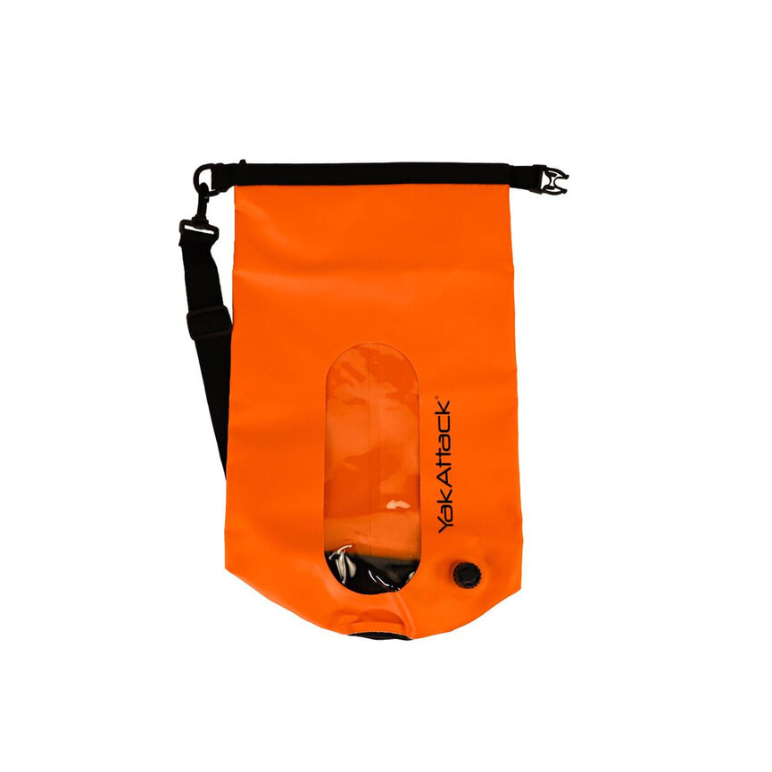 Yakattack 10L Roll-Top Drybag with Air Valve, Orange