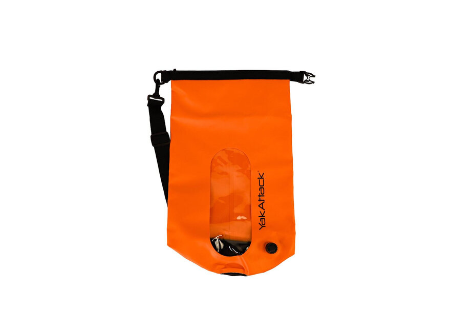 Yakattack 10L Roll-Top Drybag with Air Valve, Orange