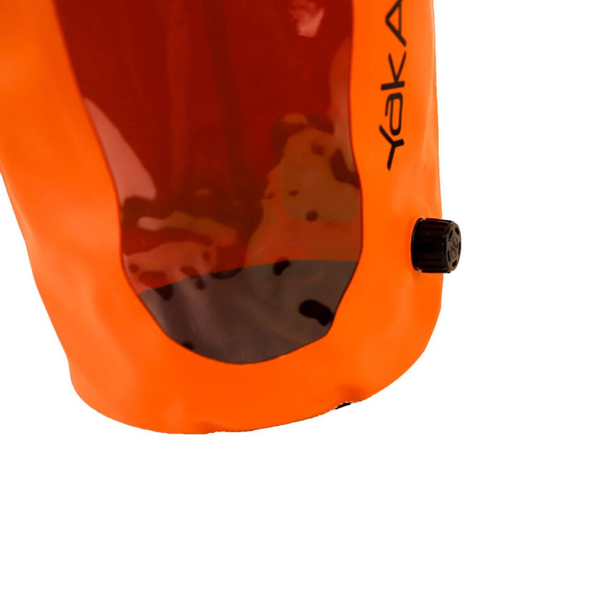 Yakattack 10L Roll-Top Drybag with Air Valve, Orange