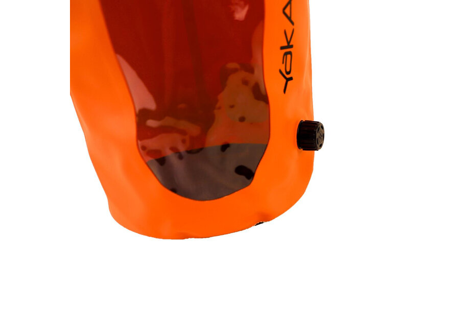 Yakattack 10L Roll-Top Drybag with Air Valve, Orange