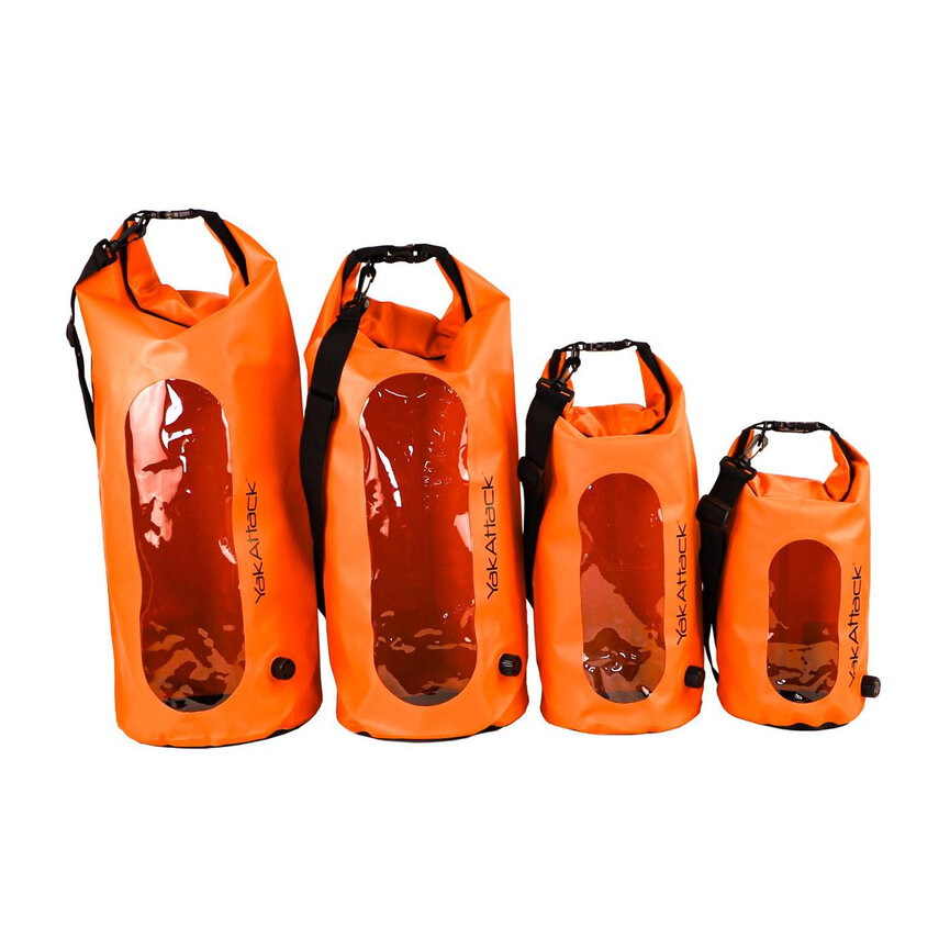 Yakattack 10L Roll-Top Drybag with Air Valve, Orange