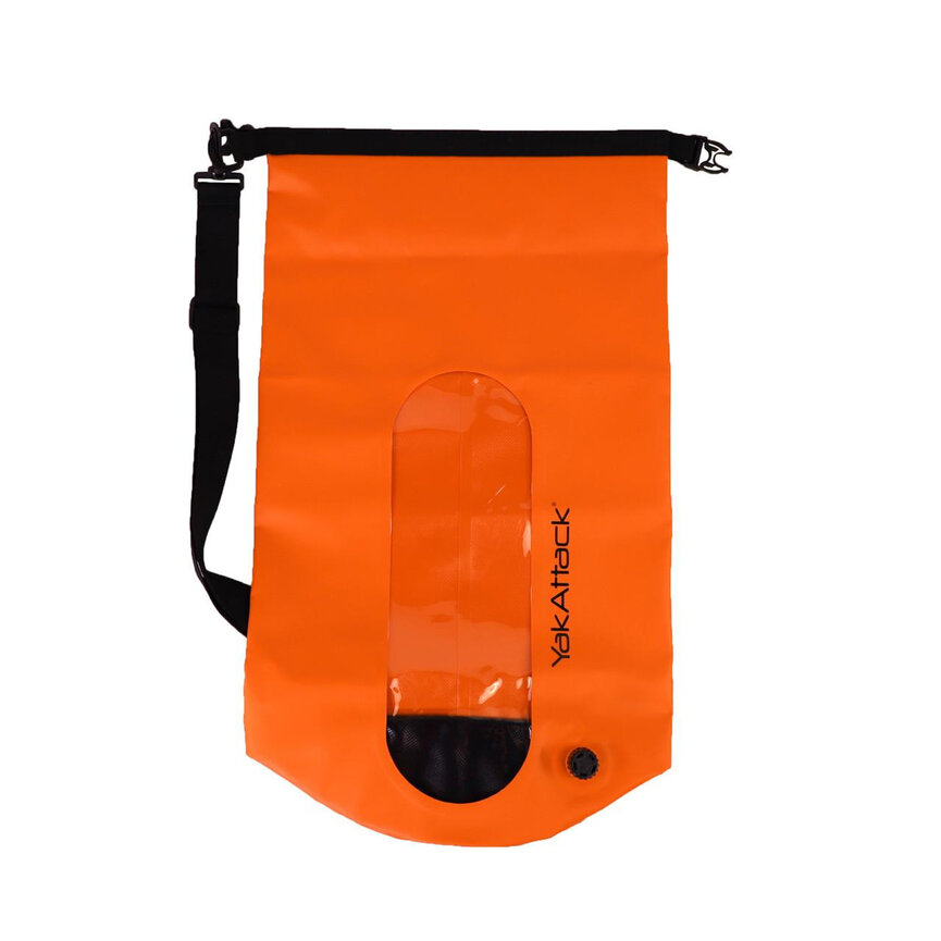 Yakattack 20L Roll-Top Drybag with Air Valve, Orange