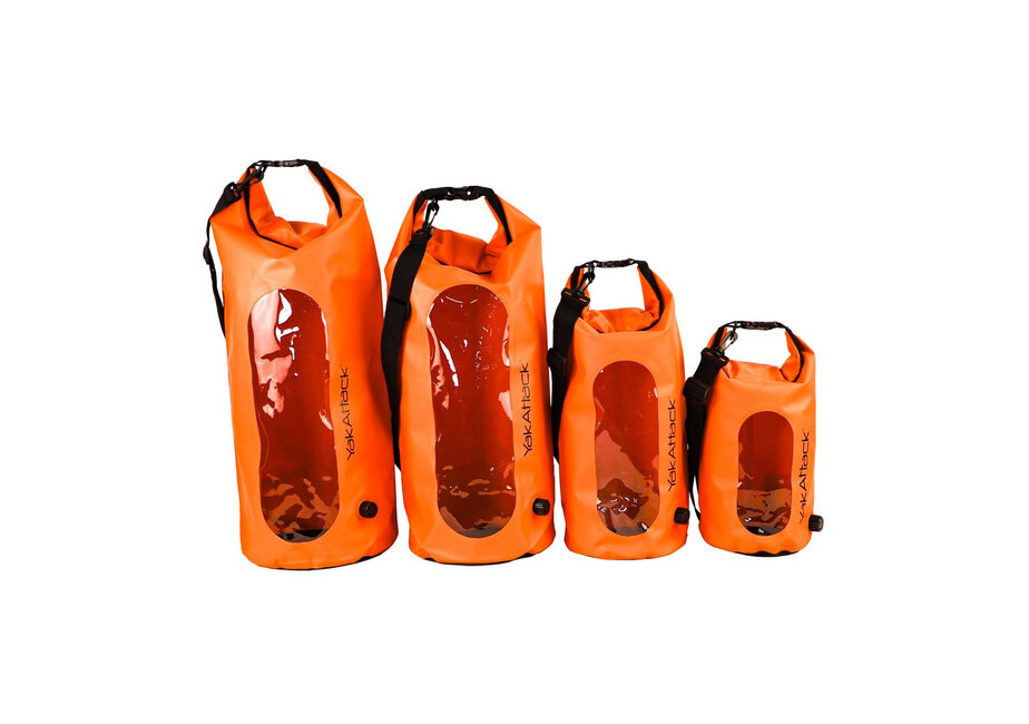 Yakattack 20L Roll-Top Drybag with Air Valve, Orange