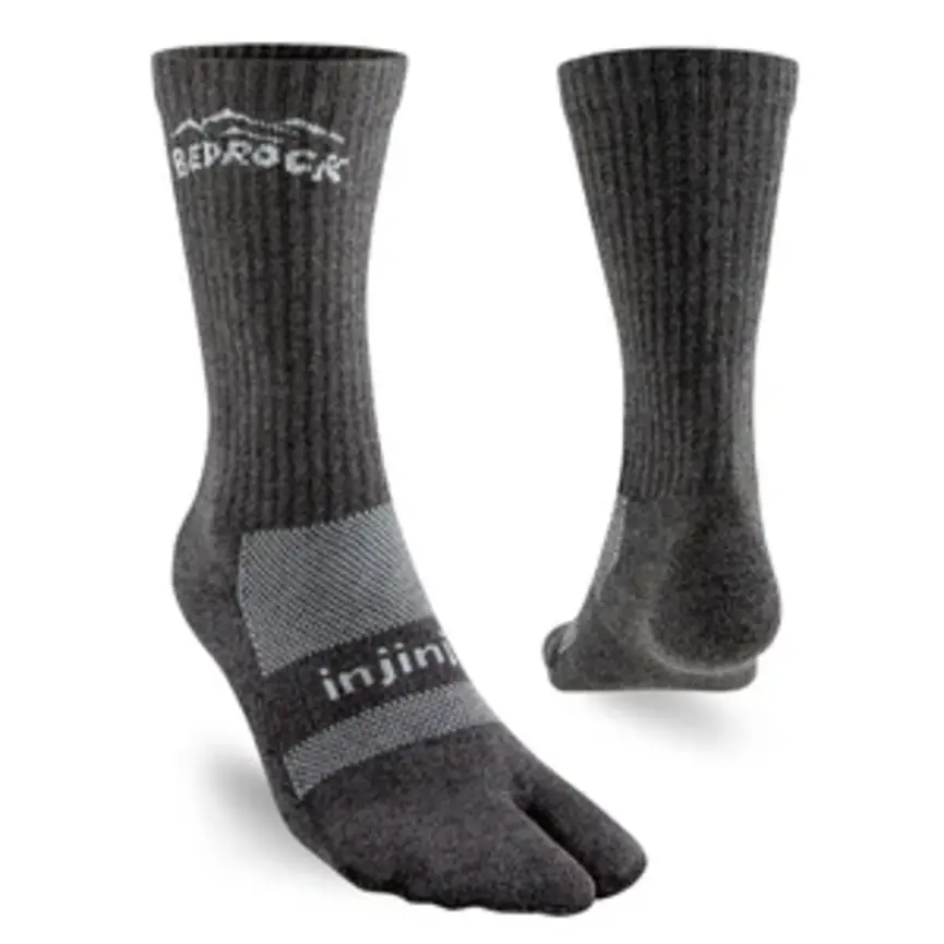 Bedrock Crew Performance Split-Toe Socks (Granite)