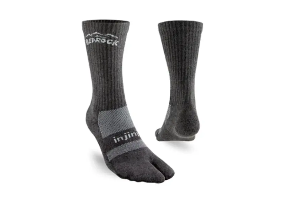 Bedrock Crew Performance Split-Toe Socks (Granite)