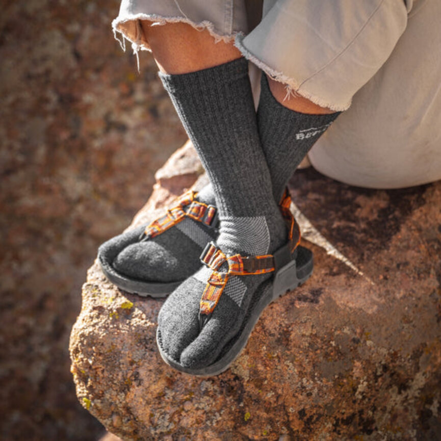 Bedrock Crew Performance Split-Toe Socks (Granite)