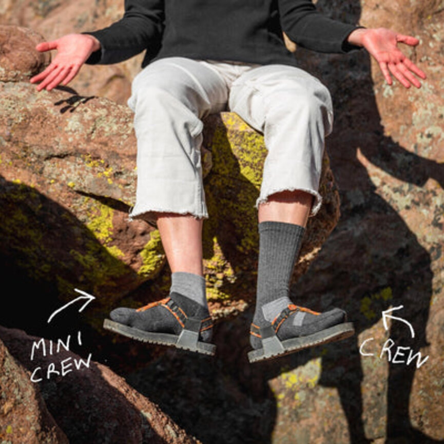 Bedrock Crew Performance Split-Toe Socks (Granite)