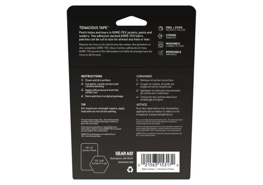 Gear Aid Tenacious Tape GORE-TEX Fabric Patches