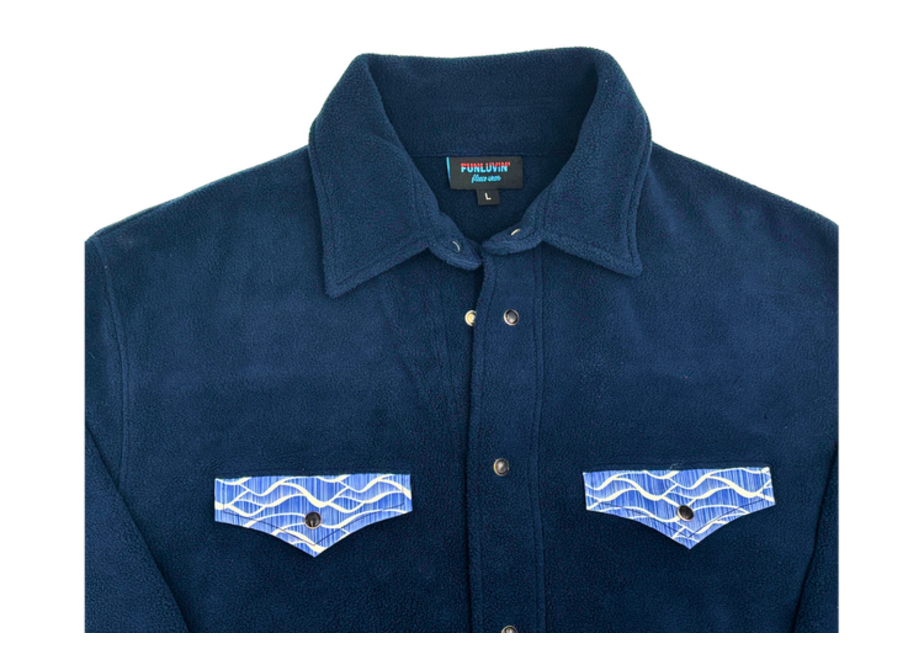 Men's/Relaxed Fit Wave Fleece Pearl Snap Shirt