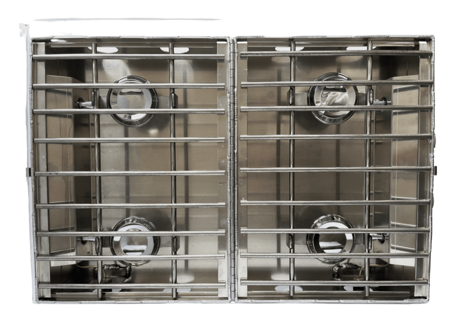 4 Burner 18" w/ Break-apart Hinge