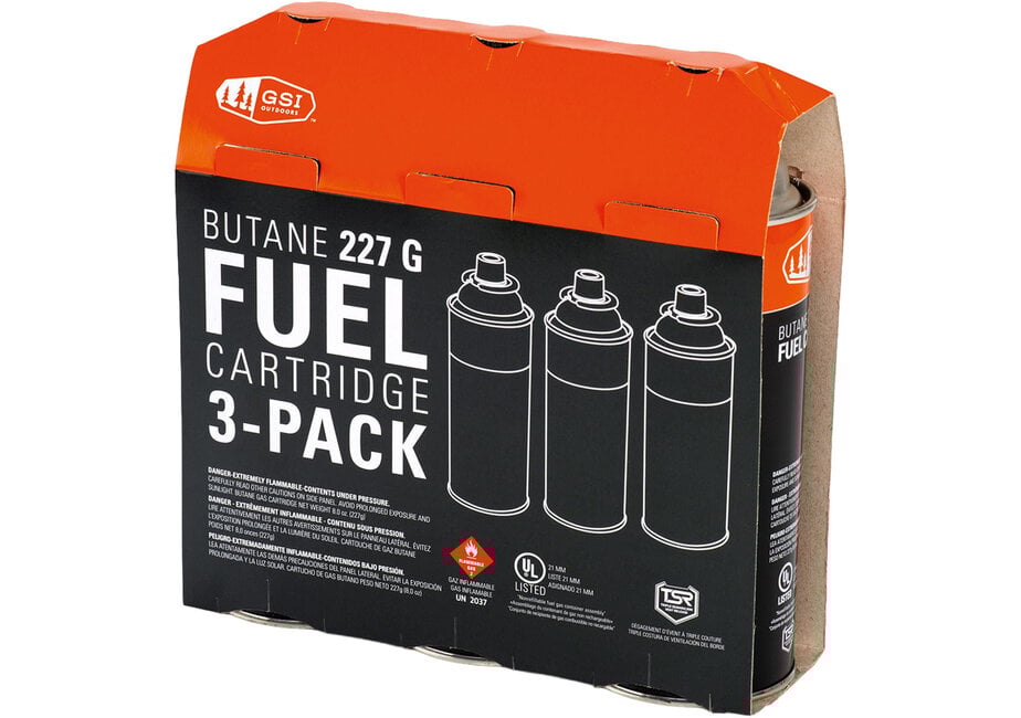 Butane Fuel Cartridge - Package of 3