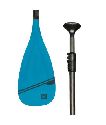 Red 3-Piece Tough Adjustable Fibreglass SUP Paddle