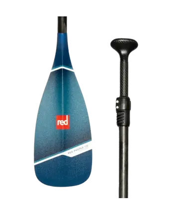 Red Hybrid 3-Piece Adjustable Carbon-Fiber SUP Paddle