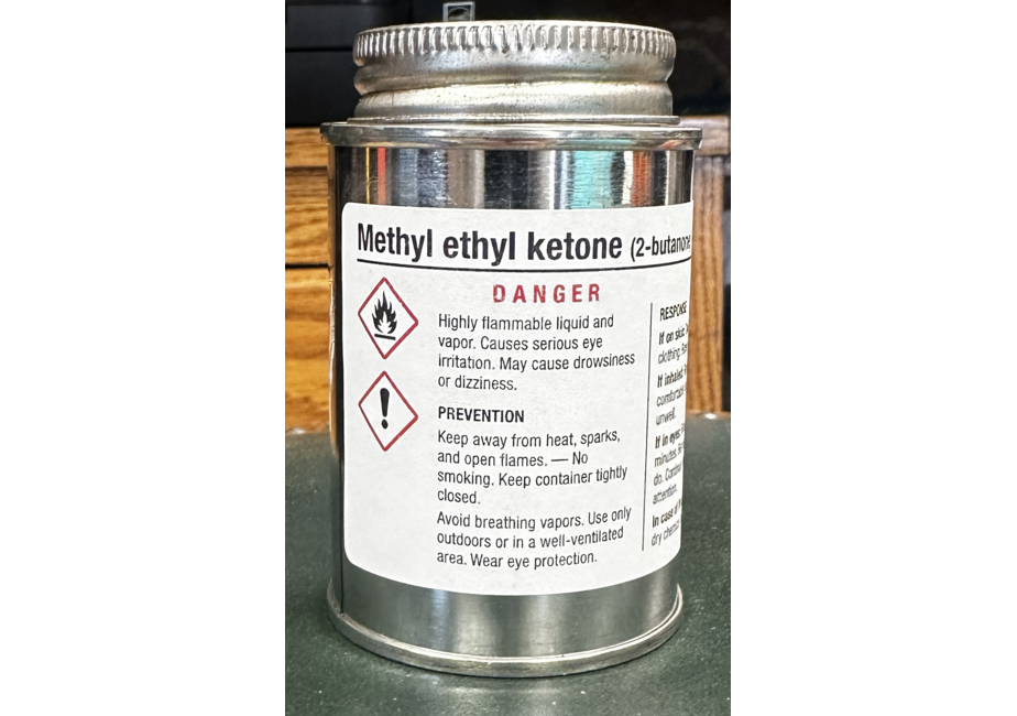 (MEK) Methyl Ethyl Ketone (4oz) PVC Solvent (MEK)