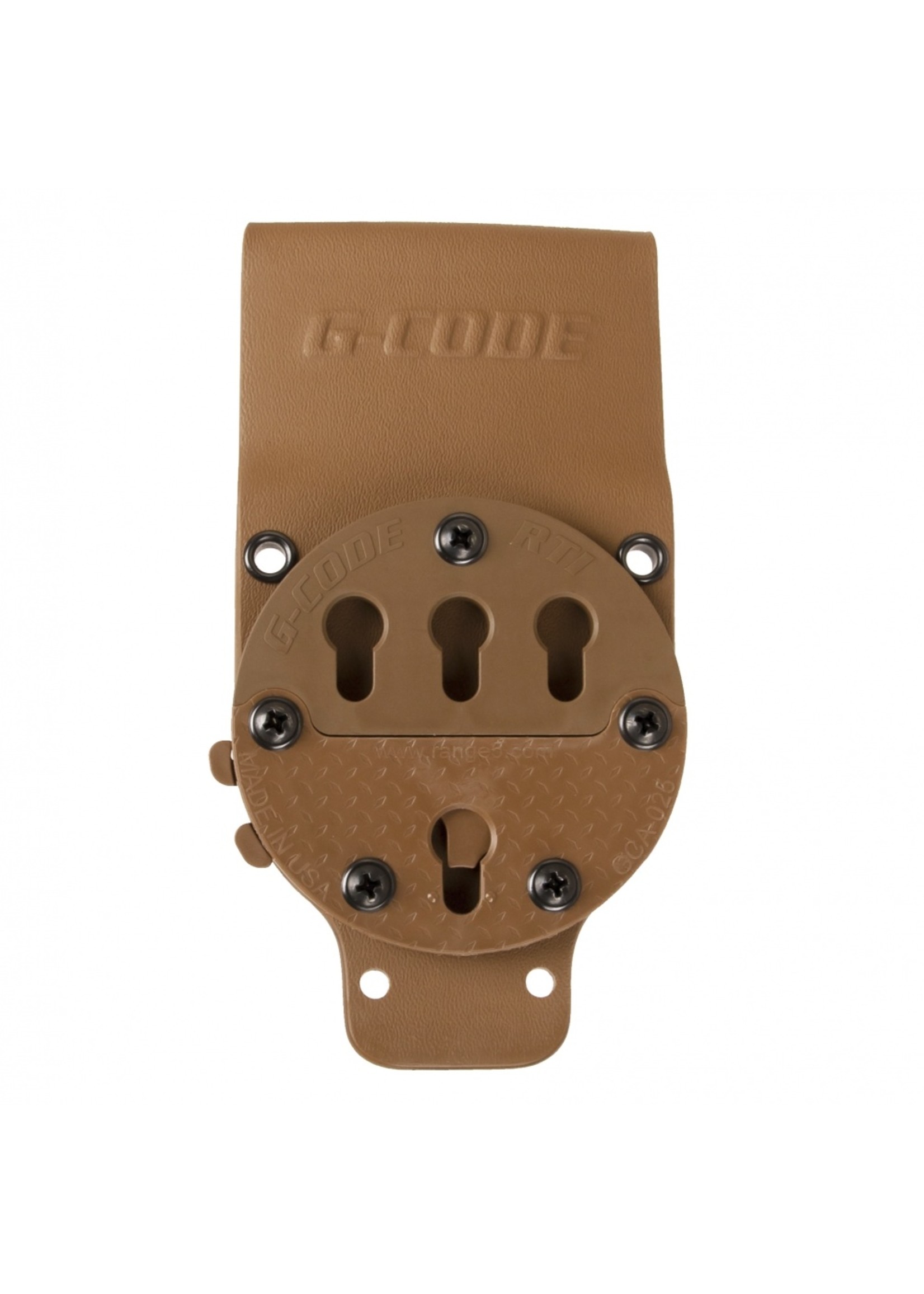 G-Code DLS RTI Tactical Kydex Drop Leg Holster Panel w/ Single Leg Strap -  Coyote Brown - Hero Outdoors