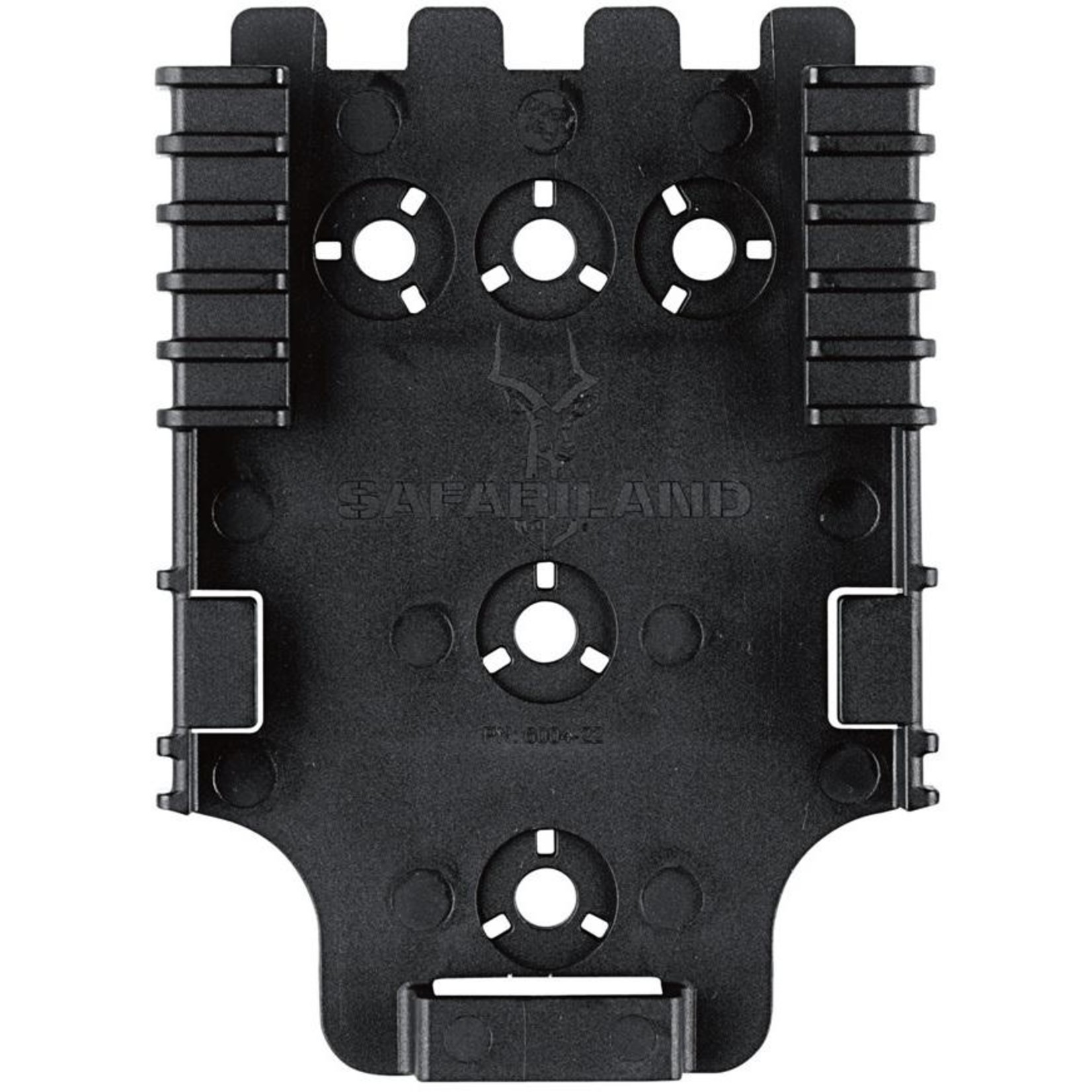 Safariland QLS 22 Receiver Plate – Universal Duty Holster Mount, Ambidextrous, Black Polymer